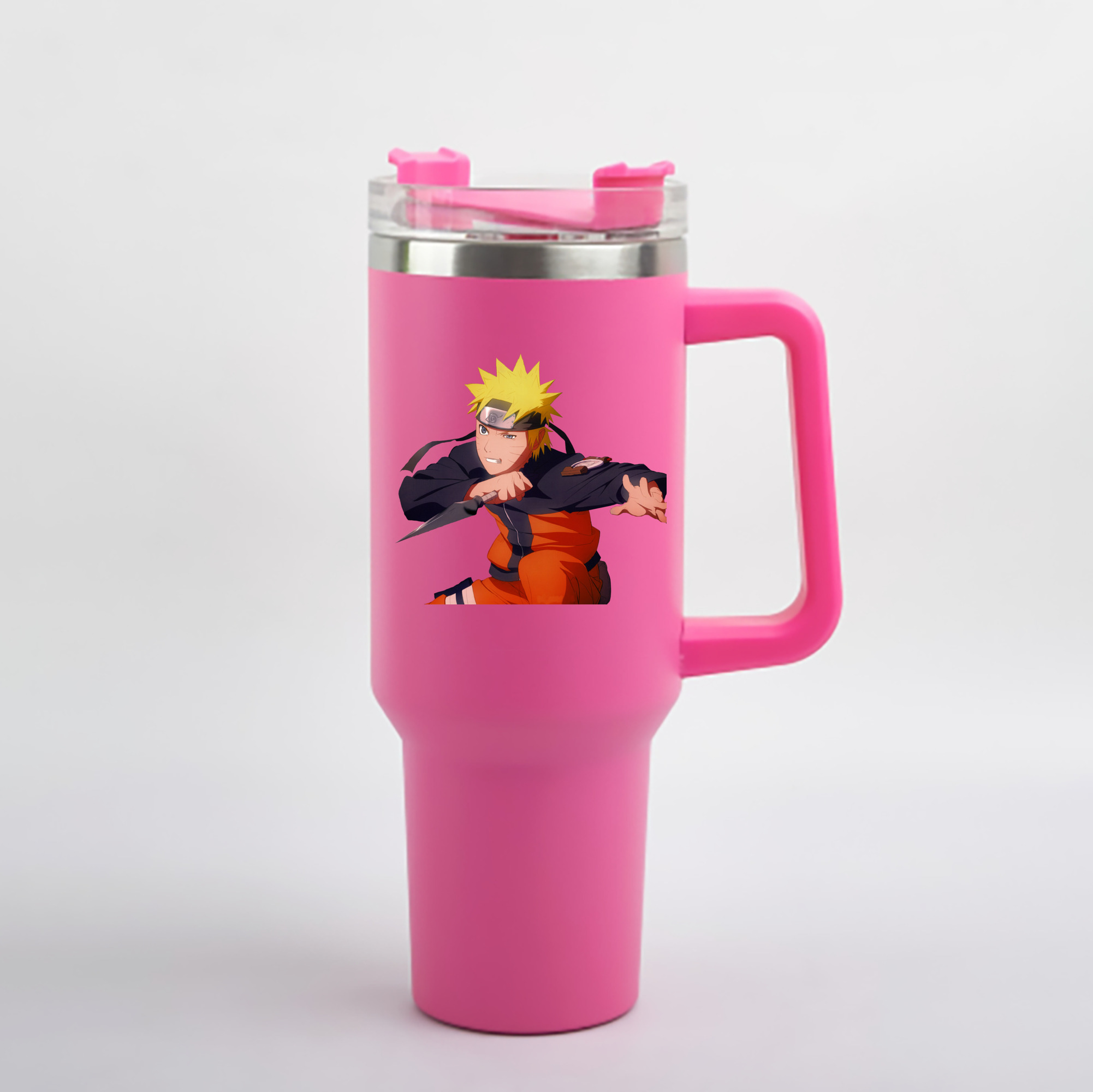 （画像用） NARUTO -ナルト- うずまき ナルト Uzumaki Naruto 1200mL車用タンブラー - クリスタルステッカー（プラスチックストロー付き）